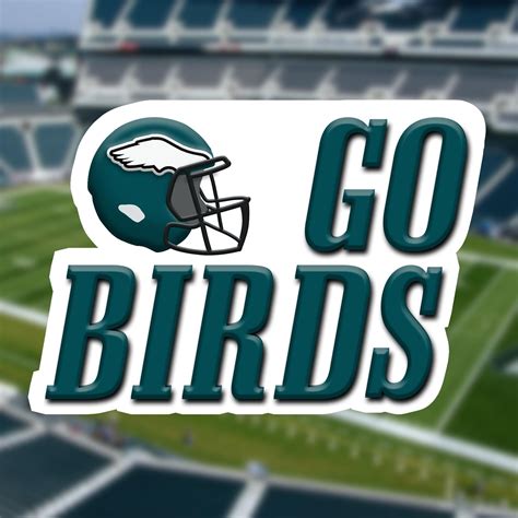 Philadelphia Eagles Go Birds Sticker - Etsy