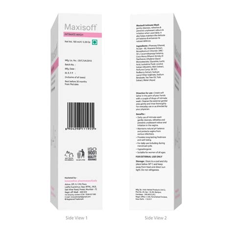 Buy MAXISOFT INTIMATE WASH 100 ML | WITH ALOE & RED BERRY | ALCOHOL ...