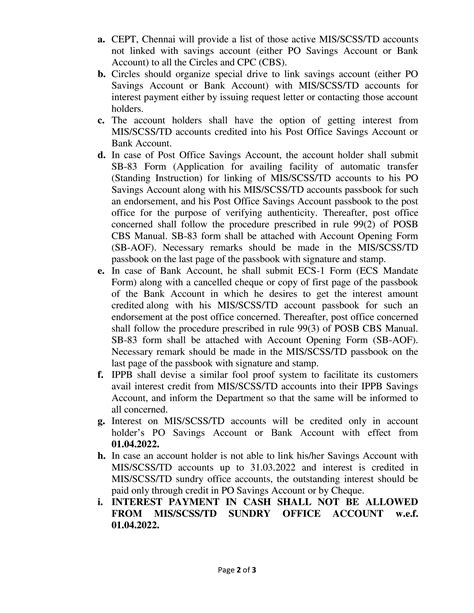 SB Order 04/2022 | Mandatory use of Savings Account (PO Savings Account ...