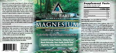 Buy Mother Earth Minerals Angstrom Minerals - Magnesium - 8 oz Online ...