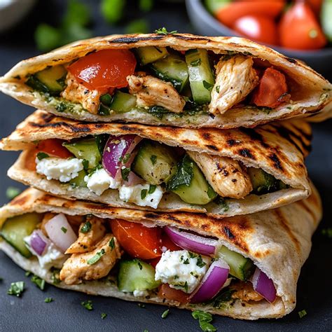 Mediterranean Chicken Pita Pockets: A Flavorful Delight! - Wilingga Recipes
