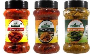 GREEN PIECE Green Chilli Pickle,Mix and Mango Green Chilli Pickle Price ...