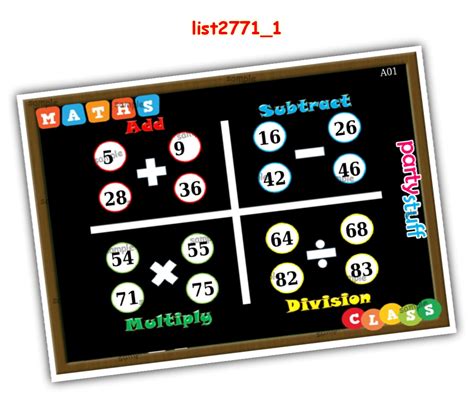 Mathematics theme designs in Tambola Housie, Paper Games