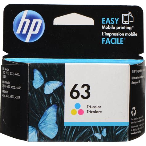 HP 63 Tri-Color Ink Cartridge F6U61AN#140 B&H Photo Video