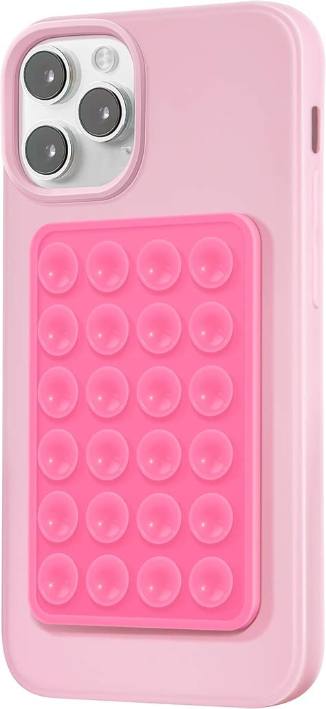 MAYNOS Silicone Case Suction Phone Case Mount (Light Pink) : Amazon.in ...