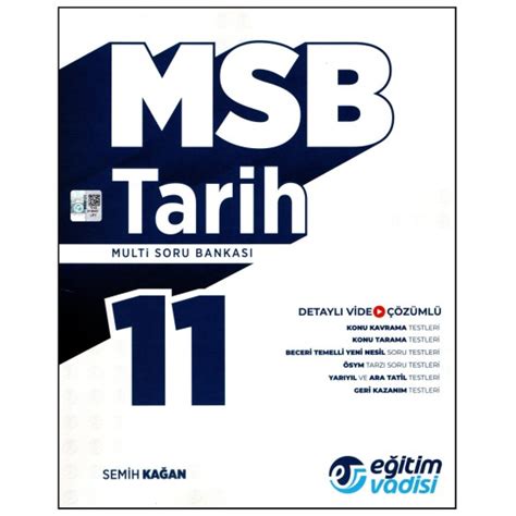 Eğitim Vadisi 11. Sınıf Tarih MSB (Multi Soru Bankası)