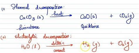 Write 1 reactions for each of the following electrolytic ...