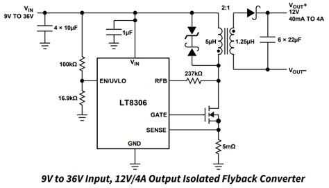 LT8306 No-Opto Isolated Flyback Controllers - ADI | Mouser