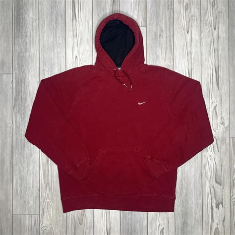 Nike Men's Red and Black Hoodie | Depop