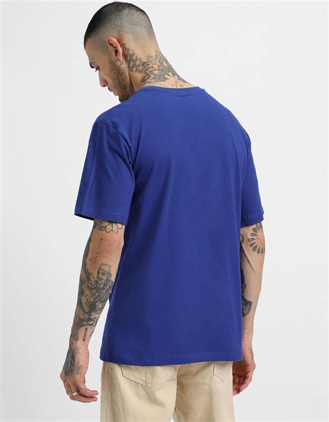 Mind-Open Blue Oversized Graphic Front Printed T-shirt – Veirdo