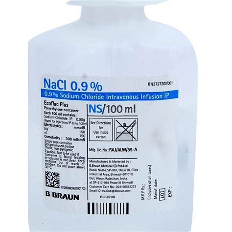 Ecoflac Plus NS 0.9% Infusion 100 ml Price, Uses, Side Effects ...