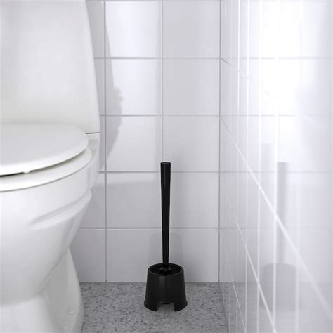 BOLMEN toilet brush/holder, black - IKEA