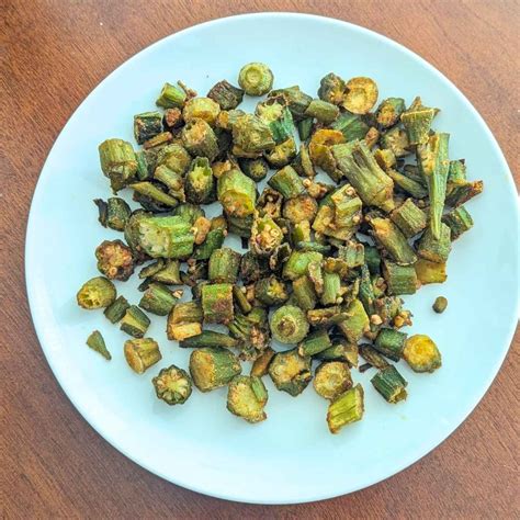 Crispy Air Fryer Frozen Okra - Rachna cooks