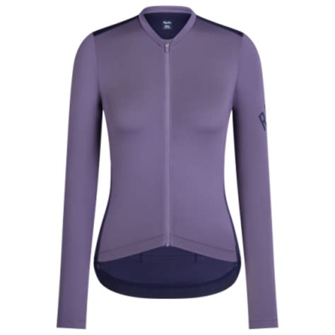RAPHA WOMEN PRO TEAM LONG SLEEVE LIGHTWEIGHT JERSEY DUSTED LILAC/NAVY ...