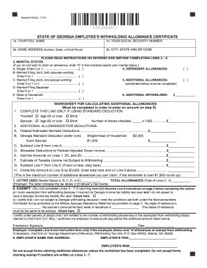 2014 Form GA DoR G-4 Fill Online, Printable, Fillable, Blank - pdfFiller