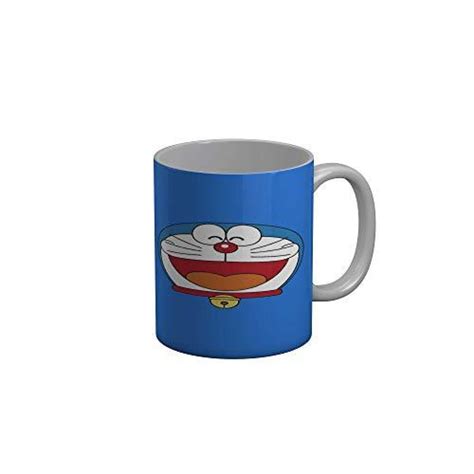 FunkyDecors 3D Doraemon Cartoon Ceramic Mug, 350 ML, Multicolor