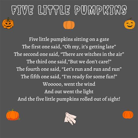 Five Little Pumpkins Printable Lyrics, Origins, and Video