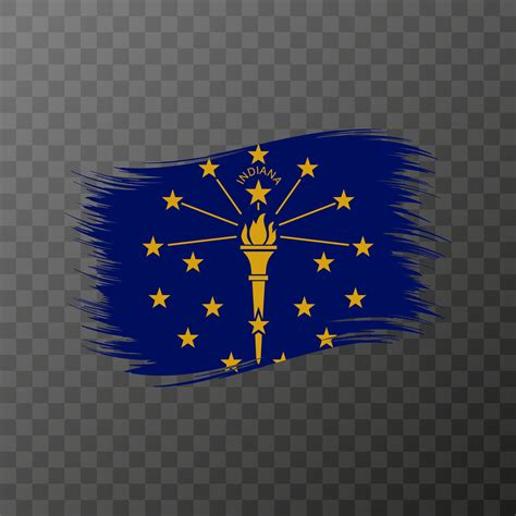Indiana state flag in brush style on transparent background. Vector ...