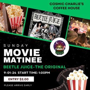 Matinee Movie Showing: Beetlejuice (1988), Cosmic Charlie's Coffee ...