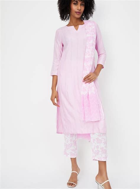 Buy Women Printed Kurta with Dupatta and Straight Pants Online at just ...