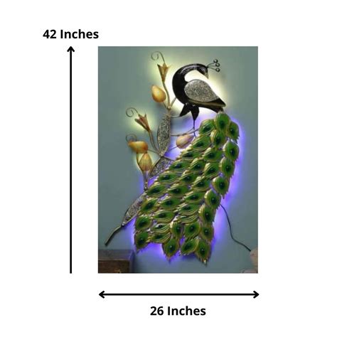42 Inches Peacock Wall Art for Living Room – Hansart
