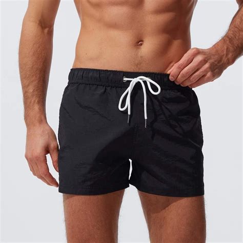 Dissolving Swim Shorts Cotton Linen Shorts Mens Quick Dry 4 Way Stretch ...