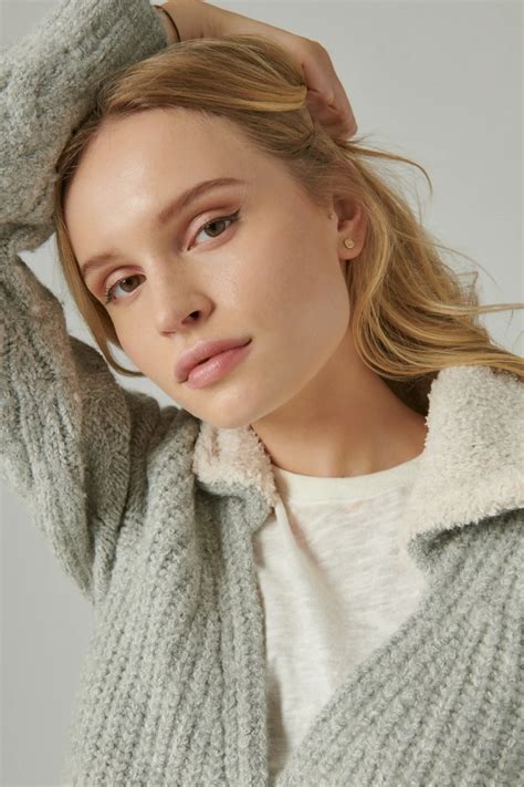 CABLE COLLARED CARDIGAN | Lucky Brand