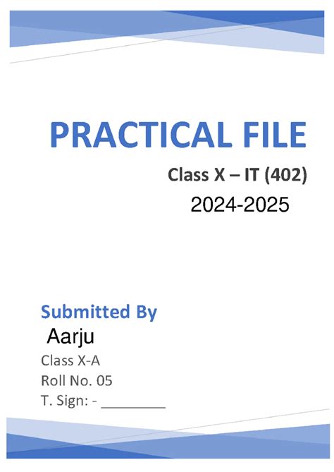 Practical file - PRACTICAL FILE Class X – IT (402) 2020 - 2021 ...