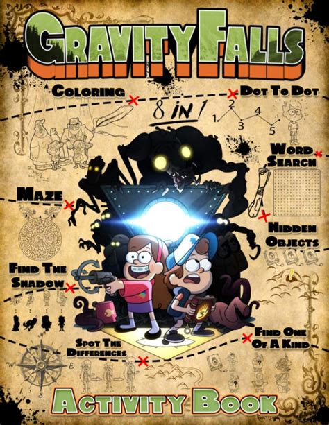 Buy Gravity Falls Activity Book: Great Gift Coloring, Dot To Dot, Find ...