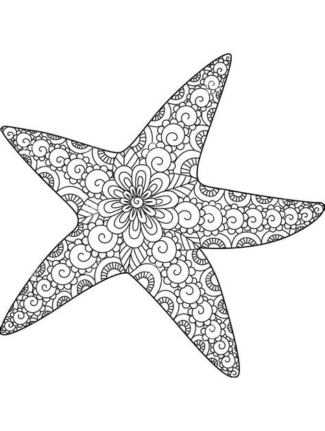 Printable Starfish Coloring Pages - Printable Templates