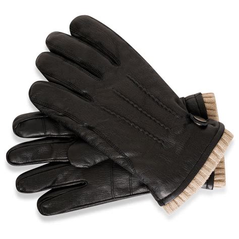 Black leather driving gloves mens online
