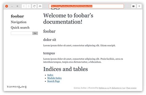 Setting Up Sphinx Python 的图像结果