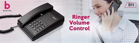 Beetel B11 Corded Landline Phone, Ringer Volume Control, LED for Ring ...