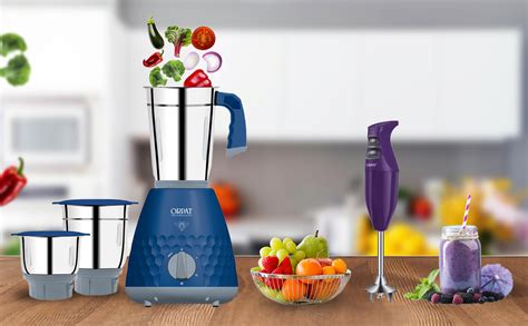 Buy Orpat Metal Kitchen Hive 650W Mixer Grinder Dark Blue And Hand ...