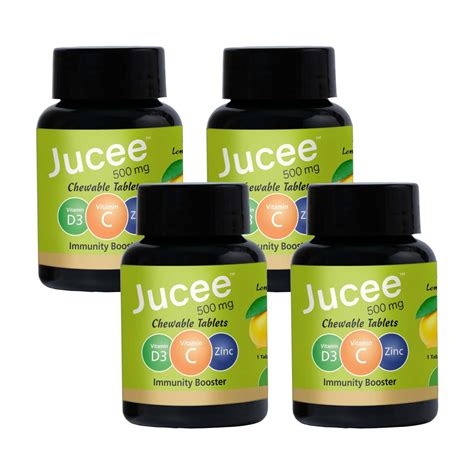 Buy JUCEE CHEWABLE TABLETS 60 CAPS | VITAMINS & ZINC | LEMON FLAVOUR ...