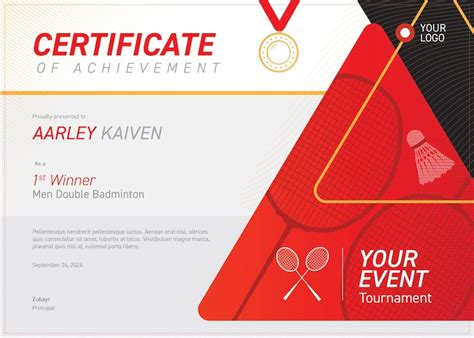 Sports certificate badminton Images - Free Download on Freepik