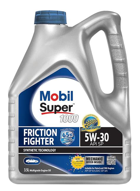 Mobil Super 1000 5W-30 Multigrade Petrol/Diesel Engine Oil (3.5L ...