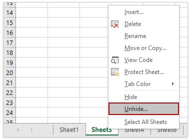 How to unhide all worksheets & sheets in Excel?
