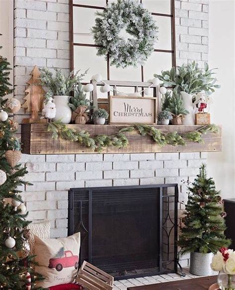 Cool 30+ Favorite Mantel Decoration Ideas For Winter Christmas Lamp ...
