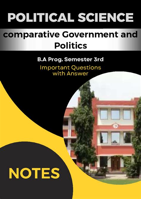 B.A. Political Science Semester 3: Important Questions & Answers on ...