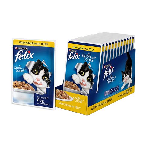 Felix Chicken In Jelly Cat Pouch - 85 G Pack of 12 – ShakeHands