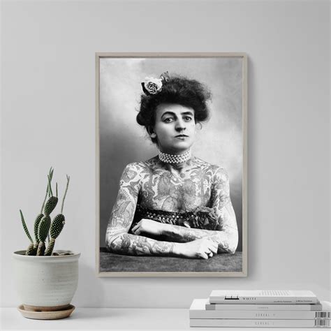 Mrs. Maud Stevens Wagner, First Female Tattoo Artist (1907) - Vintage ...