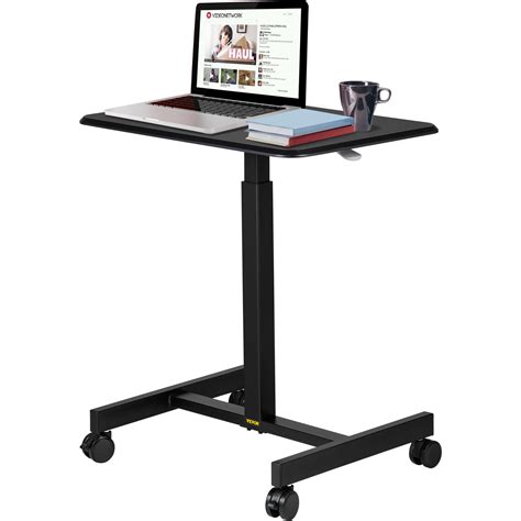 Mobile Standing Desk Adjustable Mobile Laptop Desk Rolling Computer ...