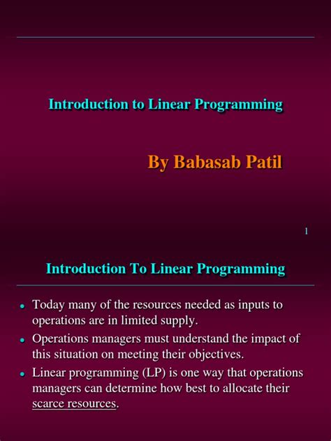 Introduction of Linear Programming 的图像结果