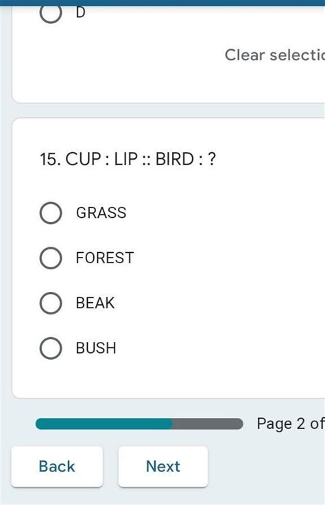 cup : lip : bird : ? - Brainly.in