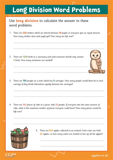 Division Word Problems Worksheets Year 6