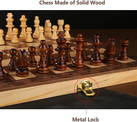 Buy XXSLY Chess Game Wooden Chess Set with Magnetic Crafted Chess ...