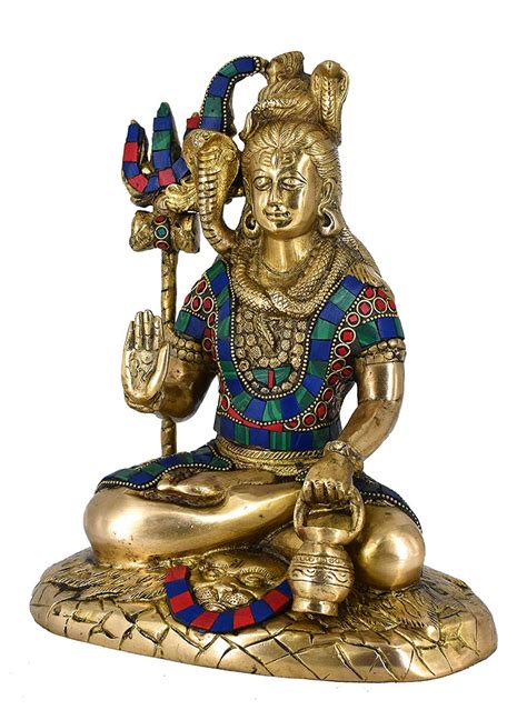 White Whale Lord Shiva Brass Statue Idol Hindu God Natraja Shiv Figuri ...
