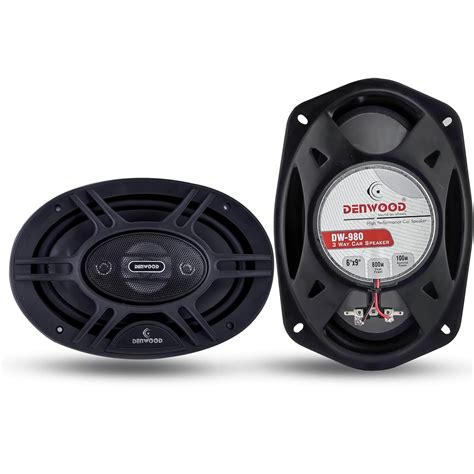 Denwood DW-980 6"x9" Inch Oval 4 Way High Performance Coaxial Car ...