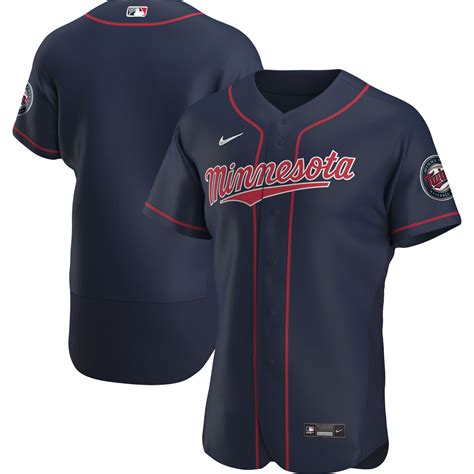 Minnesota Twins Alternate Authentic Team Jersey Navy Mlb - Bluefink